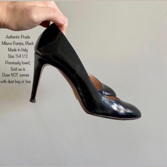 Shoes: Prada Milano 3” Pumps, Black, Size 34.5 - Picture 3 of 7
